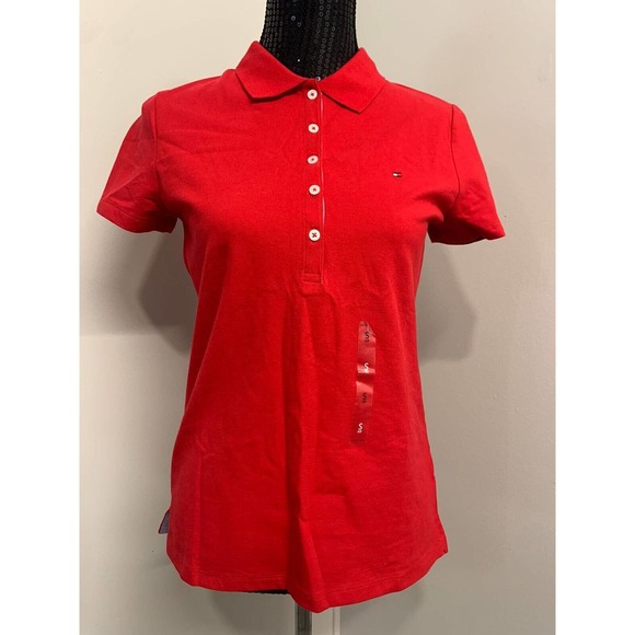 New Tommy Hilfiger Polo Red S/P Women's A44 - Picture 1 of 6